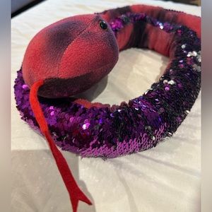 Sequined snake stuffed animal 70”